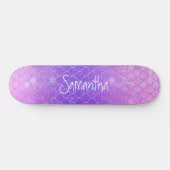 Glitter Schattige paarse roze chic Persoonlijk Skateboard (Horizontaal)