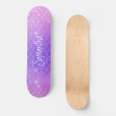 Glitter Schattige paarse roze chic Persoonlijk Skateboard (Voorkant)
