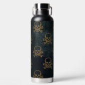 Glitter schedels waterfles (Voorkant)