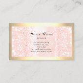 Glitter-schijven maken artistiek Roos schuin Visitekaartje (Achterkant)