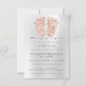 Glitter-schijven Roos Grijs GrijsBabykatoen Kaart (Voorkant)