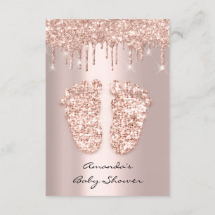 Glitter-schijven Roos VIP-Baby shower voor park Kaart