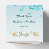 Glitter Schorpioen & Blauwgroen Blauw Glitter Verj Bedankdoosjes (Bovenkant)