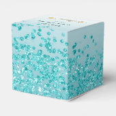 Glitter Schorpioen & Blauwgroen Blauw Glitter Verj Bedankdoosjes (Achterkant)