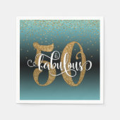 Glitter Script 50 en Fabulous Turquoise Black Ombr Servet (Voorkant)