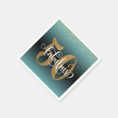 Glitter Script 50 en Fabulous Turquoise Black Ombr Servet (Hoek)