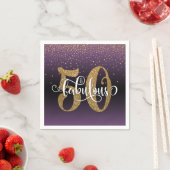 Glitter & Script 50 & Fabulous, Paarse zwarte ombr Servet (Insitu)