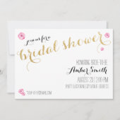 Glitter Script Bridal Shower-uitnodiging Kaart (Voorkant)