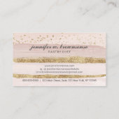 Glitter Script Cake Bloemen Bakkerij Patisserie Visitekaartje (Achterkant)