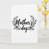 Glitter Script Moederdagkaart Kaart (Gele Bloem)