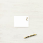 Glitter Seahorse Post-it® Notes (Op bureau)