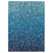 Glitter Seaside en Ocean Blue Gradient Teacher Klembord (Achterkant)