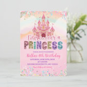 Glitter Sequin Fourever a princess birthday Kaart (Staand voorkant)