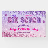 Glitter Sequins 67 Birthday Party Welcome Sign Spandoek (Horizontaal)
