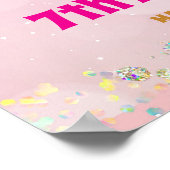 Glitter Sequins Disco Birthday Party Welcome Sign Poster (Hoek)