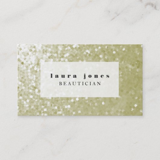 Glitter Sequins Hair Stylist Mode Sjabloon Visitekaartje (Voorkant)