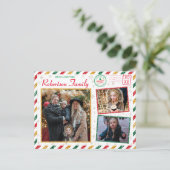  Glitter-serie Foto's Airmail met Kerstmis Briefkaart (Staand voorkant)