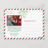  Glitter-serie Foto's Airmail met Kerstmis Briefkaart (Achterkant)