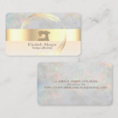 Glitter Sewing Machine Alternations Holographic Visitekaartje (Voorkant / Achterkant)