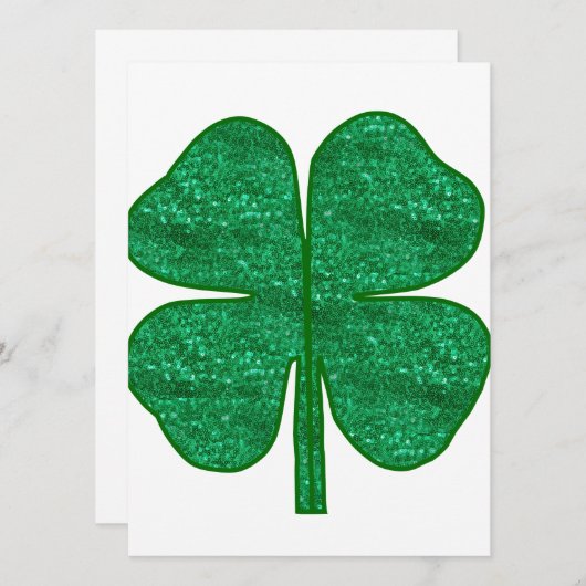 glitter shamrock (Voorkant / Achterkant)
