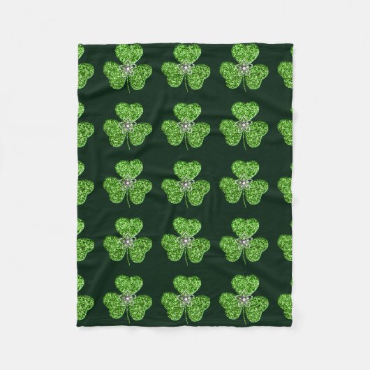 Glitter Shamrock and Fleece Blanket Deken (Voorkant)