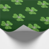 Glitter Shamrock and Flower Wrapping Paper Cadeaupapier (Hoek)
