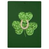 Glitter Shamrock and Hoefijzer Cliboard Klembord (Achterkant)