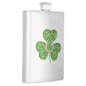 Glitter Shamrock and Hoefijzer Flask Heupfles (Rechts)