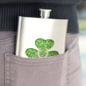 Glitter Shamrock and Hoefijzer Flask Heupfles (Voorbeeld)