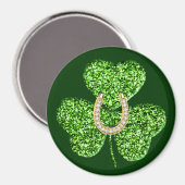 Glitter Shamrock and Hoefijzer Magnet (Voorkant / Achterkant)