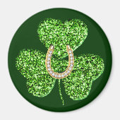 Glitter Shamrock and Hoefijzer Magnet (Voorkant)