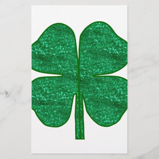 glitter shamrock briefpapier (Voorkant)