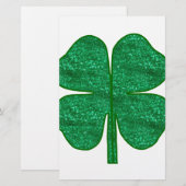 glitter shamrock briefpapier (Voorkant / Achterkant)