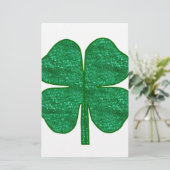glitter shamrock briefpapier (Staand voorkant)