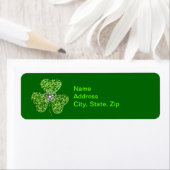 Glitter Shamrock en Flower Adresetiketten Etiket (Insitu)