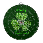 Glitter Shamrock en Flower Dart Board Dartbord (Voorkant)