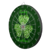 Glitter Shamrock en Flower Dart Board Dartbord (Voorkant Rechts)
