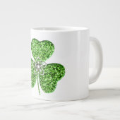 Glitter Shamrock en Flower Jumbo Mok (Voorkant rechts)