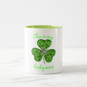 Glitter Shamrock en Flower Mok