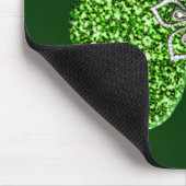 Glitter Shamrock en Flower Muismat (Hoek)