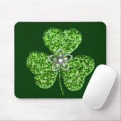 Glitter Shamrock en Flower Muismat (Met muis)