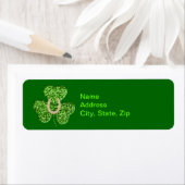 Glitter Shamrock en Hoefijzer Adresetiketten Etiket (Insitu)