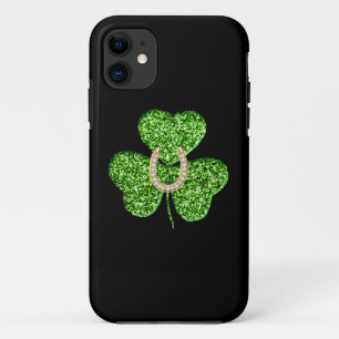 Glitter Shamrock en Hoefijzer iPhone 5/5S Hoesje