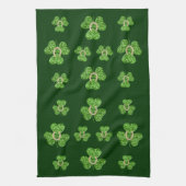 Glitter Shamrock en Hoefijzer keukenhanddoek (Verticaal)