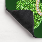 Glitter Shamrock en Hoefijzer Muismat (Hoek)