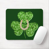 Glitter Shamrock en Hoefijzer Muismat (Met muis)