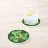 Glitter Shamrock en Hoefijzer Onderzetter (Zijkant)