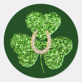 Glitter Shamrock en Hoefijzer Stickers (Voorkant)