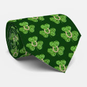 Glitter Shamrock en Hoefijzer Stropdas (Opgerold)