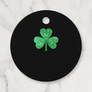 Glitter Shamrock Irish Mannen Dames St Patrick's D Bedankjes Labels